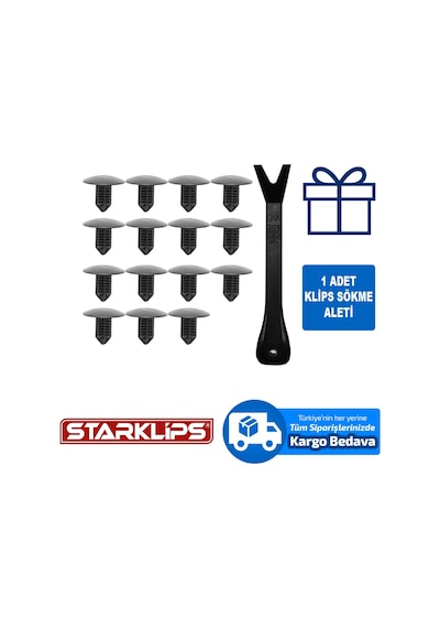 Döseme Klips Siyah 90671-S0D-003Zk Honda Acura 10 Adet 64383351