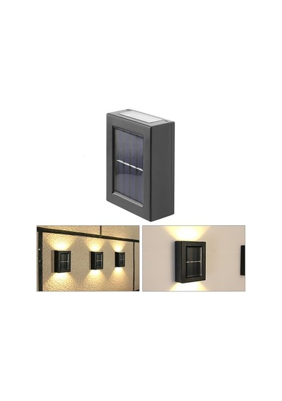 Robeve Tekli Solar Bahçe Aydınlatması Güneş Enerjili Bahçe Aydınlatması Duvar Lambası Çift Taraflı Aplik Iş Çok Renkli