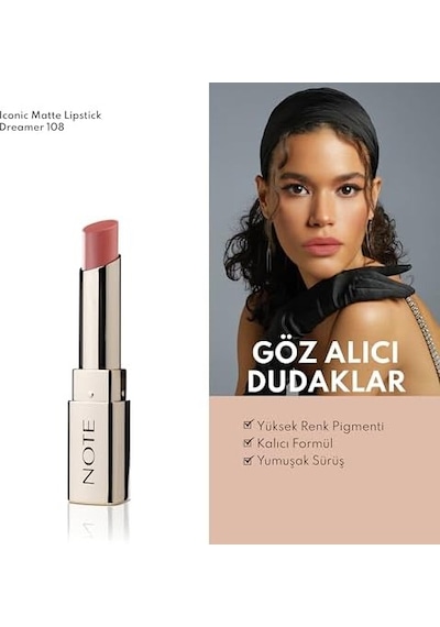 Lipstick 108 Dreamer Kalıcı Mat Ruj, Pembe 0