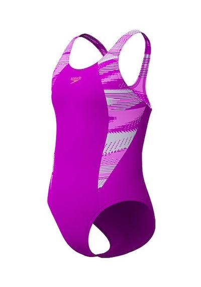 Speedo Hyperboom Splice Muscleback Jf Pink Kız Çocuk Mayosu 8-00372918627 Pembe