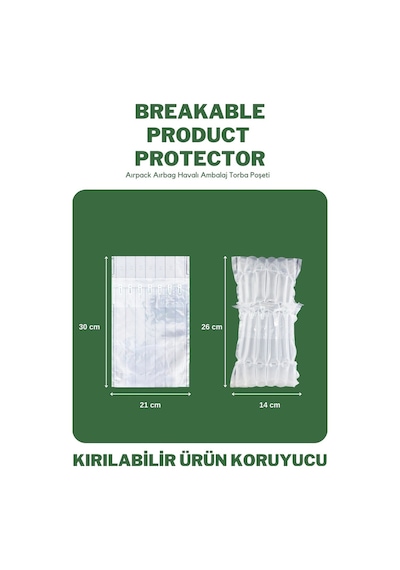 50 Adet-Paket 21x30 cm Airpack Ambalaj Torbası Airbag Havalı Poşet Dayanıklı Paketleme