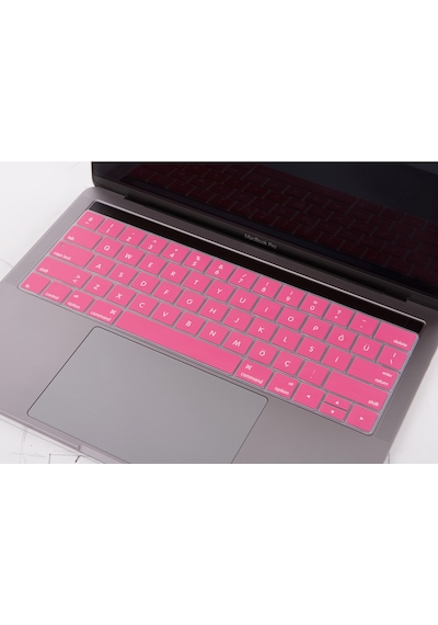 Apple Uyumlu MacBook Pro Klavye Koruyucu Us To Tr Touchbarlı 13inç A1706 A1989 A2159-15inç A1707 A1990 İle Açık Pembe