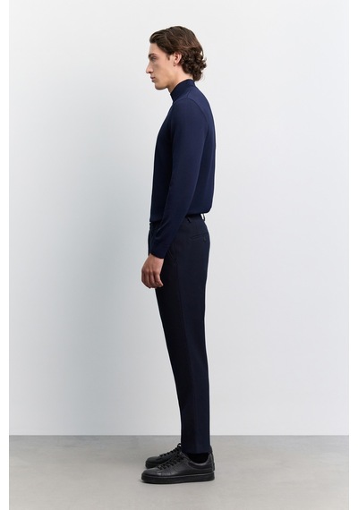 Avva Erkek Lacivert Yan Cepli Gofre Beli Lastikli Slim Fit Lastikli Pantolon A62y3203