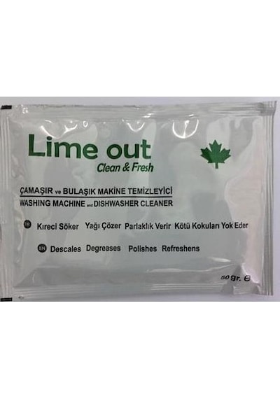 Lime Out Çamaşır Bulaşık Makinesi Koku Yağ Kireç Temizleyici 5 Ad