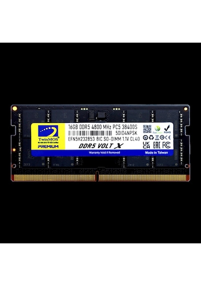 Twinmos Tmd516gb4800s40, 16gb, Ddr5, 4800mhz, Cl40, 1.1v Notebook Ram