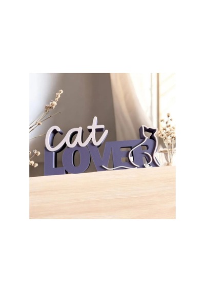 "cat Lover" Yazılı Dekoratif Masaüstü Süsü