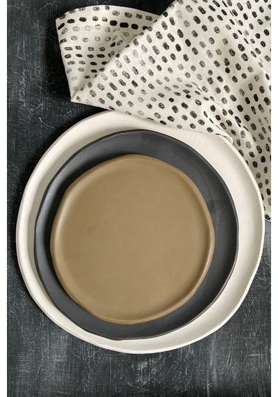 Natural Stone Handmade Tabak 18 Cm Haki Yeşil - 242536377 Haki Yeşil