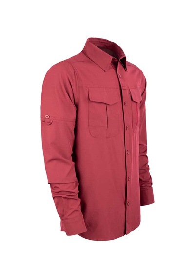 Outdoor Tactical Gömlek Esnek Fit Erkek Tacflex02 Bordo