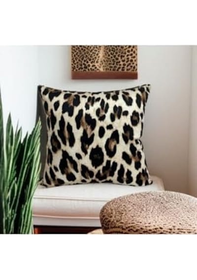 Leopar Desen Çift Taraflı Dijital Baskılı Dekoratif Kırlent Kılıfı 45x45 Diğer