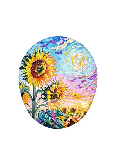 Van Gogh Temalı Ayçiçeği Desenli Mouse Pad