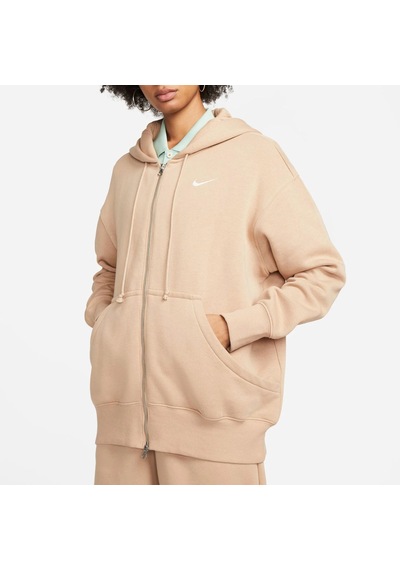 Nike Sportswear Phoenix Fleece Oversized Full-zip Hoodie Kadın Sweatshirt Kahverengi