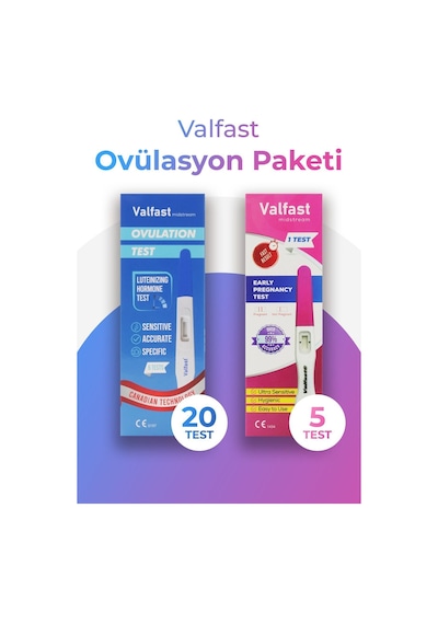 20 Adet Ovulasyon + 5 Adet Erken Gebelik Testi Kalem Test