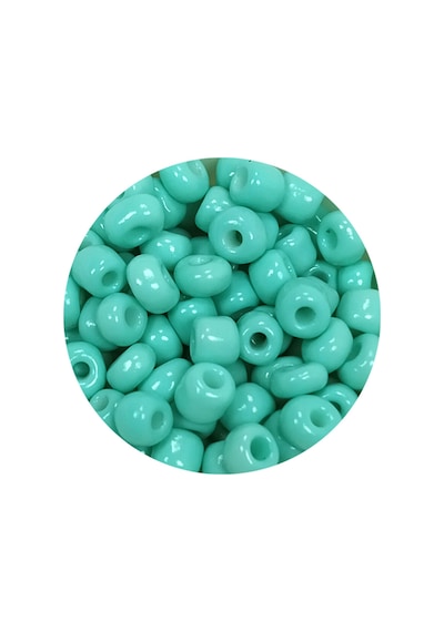Dökme Cam Kum Boncuk Büyük Boy 6/0 4 Mm - 20 Gram - Açık Yeşil - Bnc088