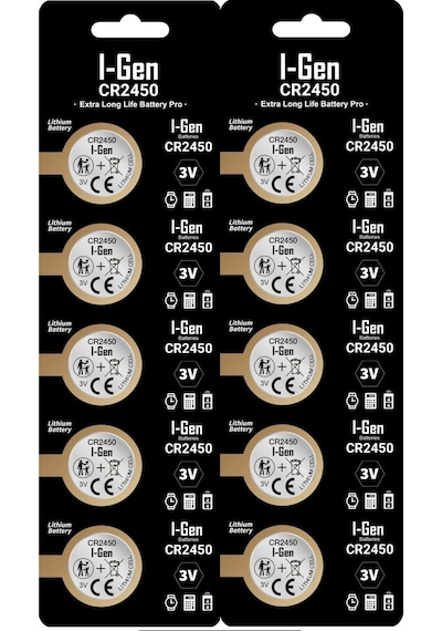 Batteries Cr2450 Lityum Düğme Pil 3v 2450 10'lu Paket
