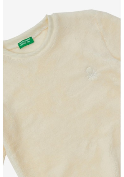 United Colors Of Benetton Kız Çocuk Sweatshirt Bnt-g20815 Beyaz