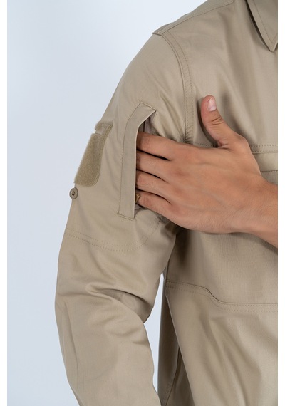 Combat tactical taktik fermuar cepli koruma swat outdoor gömlek Bej
