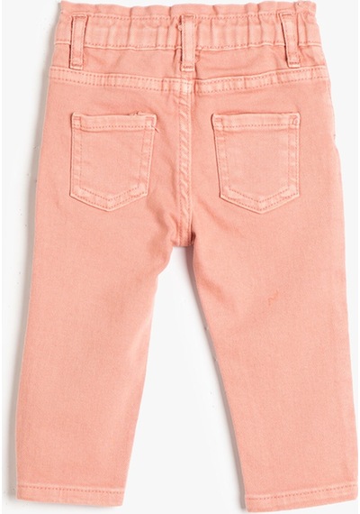 Koton Pantolon Cepli Pamuklu Beli Lastikli Pembe 4wmg40004ad 4WMG40004AD284 Gül
