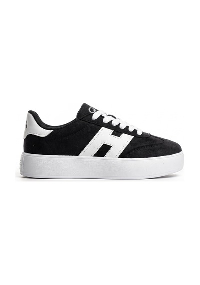 V.S.H Velvet Kadın Yüksek Tabanlı Sneaker Siyah-beyaz Desen Spor Ayakkabı Terra -2517 Siyah Beyaz