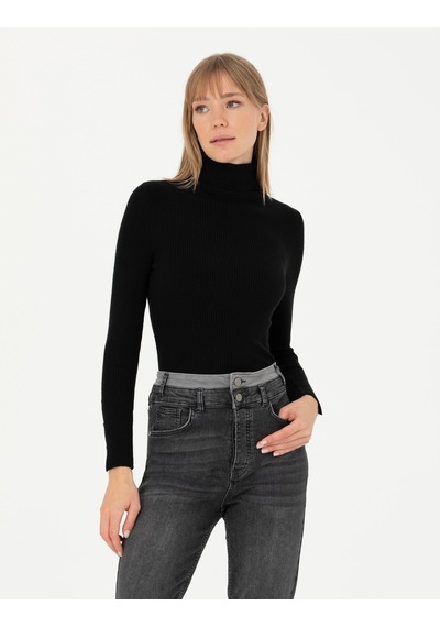 Pierre Cardin Kadın Siyah Triko Kazak 50276230-vr046 Siyah