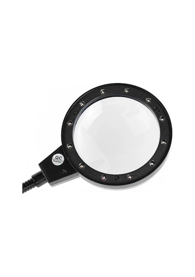 Nikula-12 Led Clipslı Işıklı Büyüteç,işıklı Masa Lambası Çalışma Lambası Lisinya