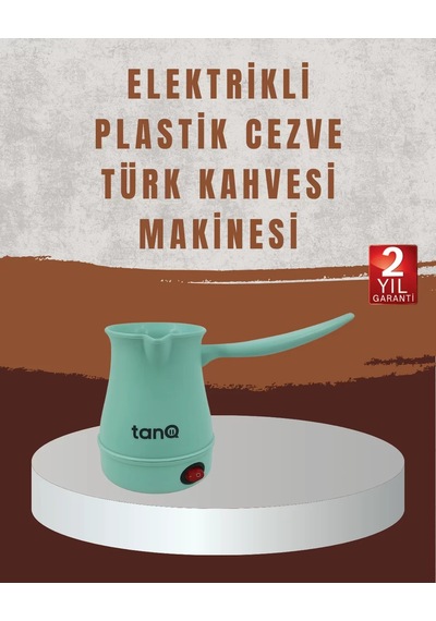 Işıklı Açma Kapama Anahtarlı Elektrikli Kahve Cezvesi Mh-hs7659-9117 Turkuaz