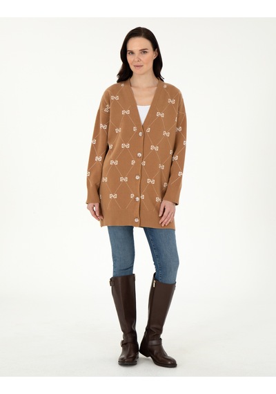 Pierre Cardin Kadın Camel Hırka Triko 50290627-vr015 Camel