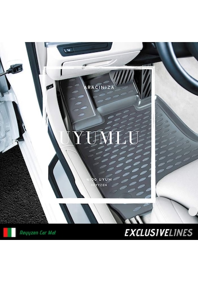 Reyyzen Renault Fluence Paspas + Bagaj Havuzu Set  Siyah