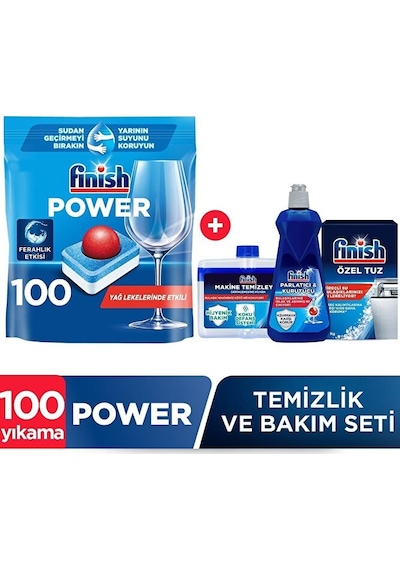 Finish Power Hepsi Bir Arada 100 Tablet Bulaşık Makinesi Deterjan