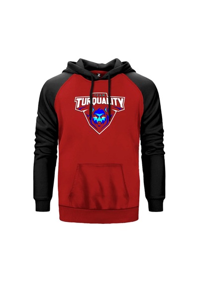 Turquality Kırmızı Renk Reglan Kol Sweatshirt