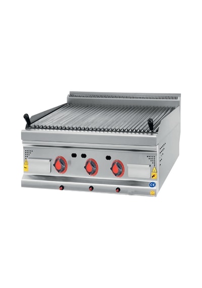 Karacasan Endüstriyel 120 Cm 700 Seri Set Üstü Doğalgazlı Lavataş Balıksırtı Izgara