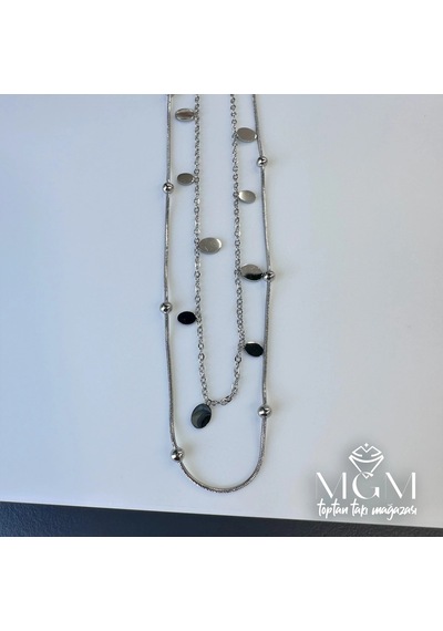 Çelik Kolyeler 45+5 Cm Uzatma Payı - Kl0031 Çok Renkli