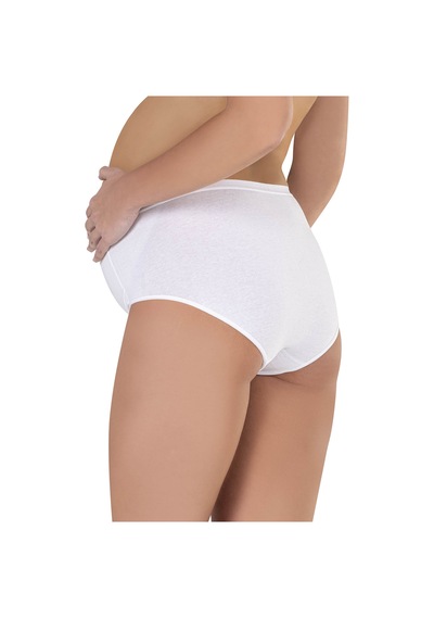 Özkan Underwear Özkan 23582 5'li Paket Kadın Pamuklu Likralı Süprem Hamile Lohusa Yüksek Bel Bato Külot Beyaz