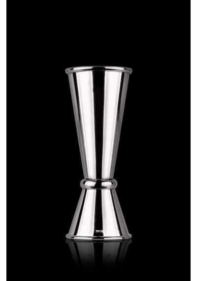 Paslanmaz Çelik Çift Taraflı Kokteyl Jigger, Gümüş Rengi, Parlak Yüzey, Bar Ölçüm Kabı 25/50 Ml Diğer