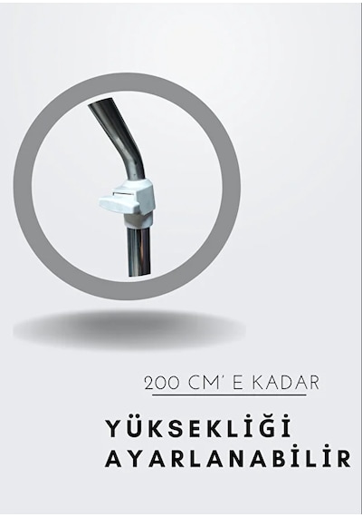 Paslanmaz Krom 5 Ayaklı Serum Askılığı Ayarlanabilir Yükseklik, 360 Hareket Kabiliyeti