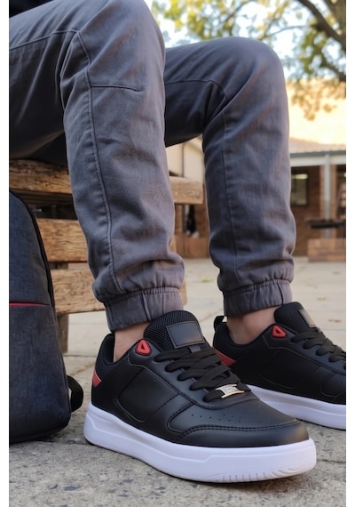 In Step Color-block Comfort: Siyah Kırmızı Erkek Çocuk Spor Ayakkabı Kırmızı - Siyah