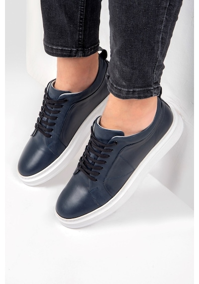 Correndo Erkek Hakiki Deri Sneaker, Bağcıklı Sneaker, Hakiki Deri Sneaker, Erkek Sneaker