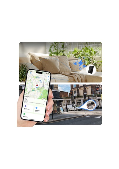 Micflip P045 Suya Dayanıklı AppleiOs UyumluVe Android Uyumlu Wireless Özellikli Akıllı Takip Kartı Siyah