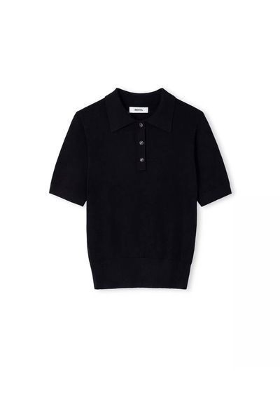 İpekyol Polo Yaka Triko Siyah Kadın Kazak Iw6260050177