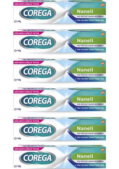 Naneli Diş Protez Yapıştırıcı Krem 40 Gr 6 Adet