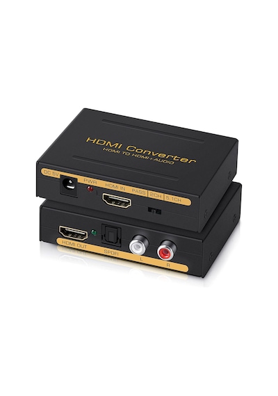 Hdmı Video Ses Ayırıcı Hdmı - Hdmı + Ses Spdıf + Rca L/r Stereo Audio Ayırıcı
