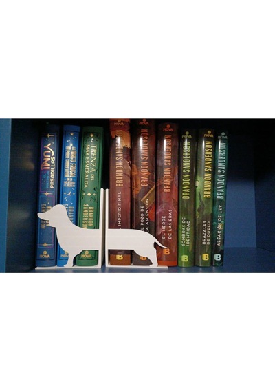 2'li Set Köpek Desenli Dekoratif Kitap Tutucu, Beyaz Kitap Standı, Kitap Desteği Ev-ofis Dekoratif