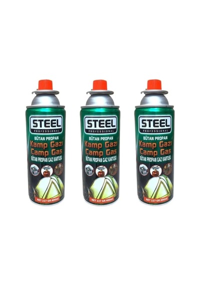 Steel Kamp Gazı 400ml Ck-715 - 3 Adet Yeşil