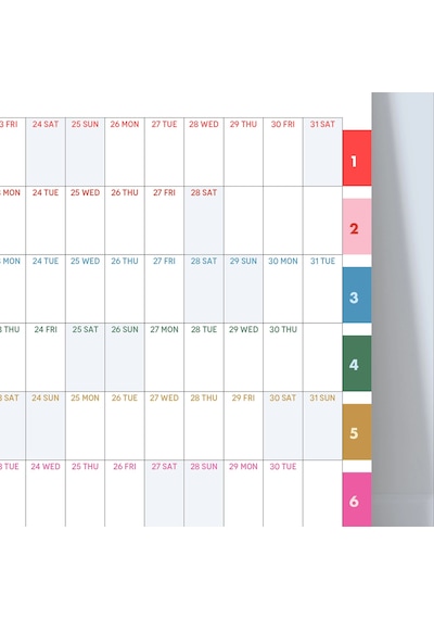 2026 Yıllık Planlayıcı Duvar Takvimi, 2026 Duvar Takvimi, Canlı Parlak Renkli, Minimalist Duvar Takv