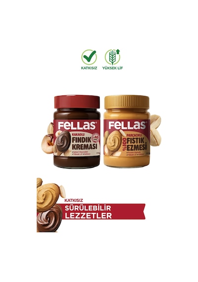 Kakaolu Fındık Kreması 315 G + Fıstık Ezmesi - %100 300 G