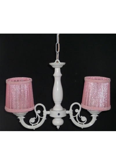 2 Li Pembe Başlıklı Kız Çocuk Odası Avizesi