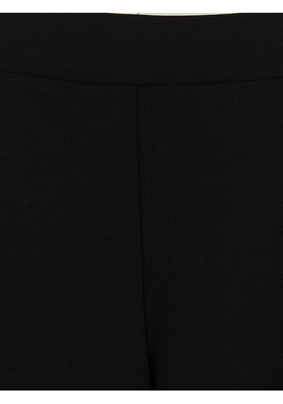 Lcw Comfort Siyah Yüksek Bel Geniş Paça Krep Kadın Pantolon