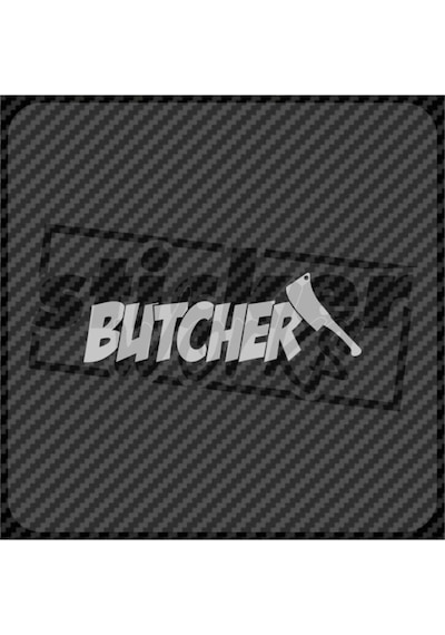 Butcher Hologram Sticker Gümüş Gri