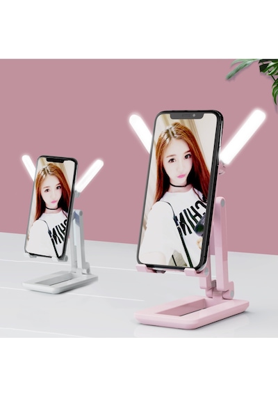 Unico Fanlı Işıklı Katlanabilir Tablet & Telefon Tutucu Stand
