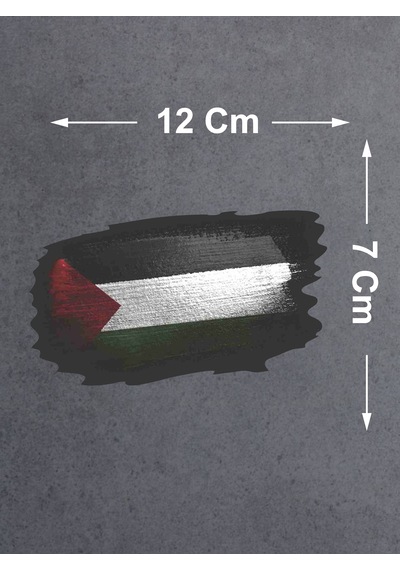 Filistin Bayrak Sticker - Araba Oto Motosiklet Karavan Sticker - 02510 12X7 Cm