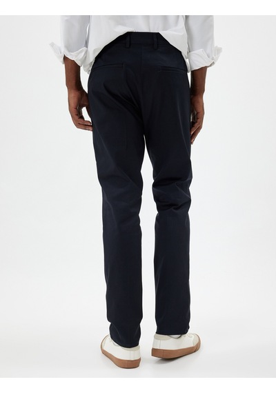 Koton Chino Pantolon Slim Fit Cep Detaylı Pamuklu Lacivert 5wam40037hw Lacivert
